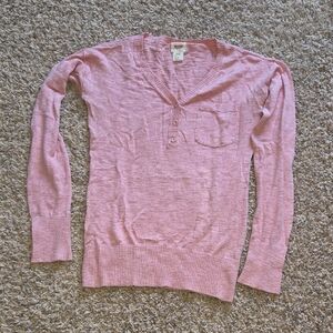 Mossimo Supply Co. Pink V-Neck Sweater
